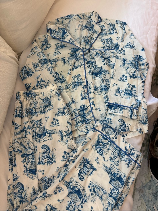 Other - Blue Toile Cream Pajama Set